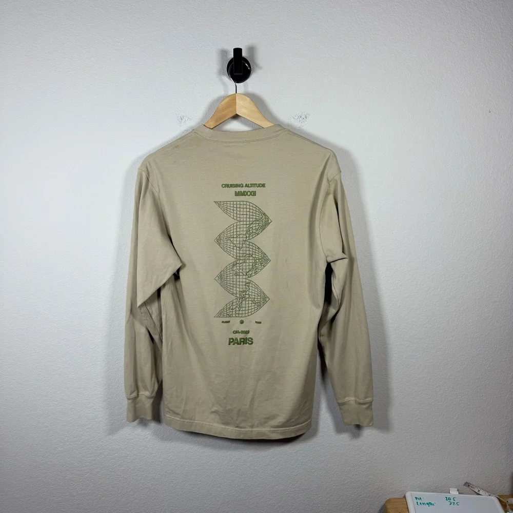 Air Jordan Men’s Flight Heritage 85 Long Sleeve Crewneck Beige/Green S